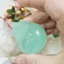 Load image into Gallery viewer, SLEEPING CAT Fluorite Crystal Carving Stone 50mm 1
