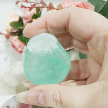 Load image into Gallery viewer, SLEEPING CAT Fluorite Crystal Carving Stone 50mm 1