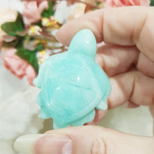 Load image into Gallery viewer, TURTLE Amazonite Crystal Carving Stone 50mm 3