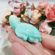 Load image into Gallery viewer, TURTLE Amazonite Crystal Carving Stone 50mm 4