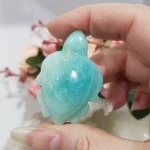 Load image into Gallery viewer, TURTLE Amazonite Crystal Carving Stone 50mm 5