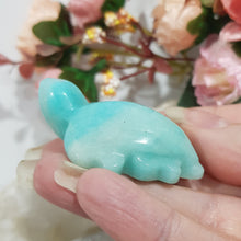 Load image into Gallery viewer, TURTLE Amazonite Crystal Carving Stone 50mm 6
