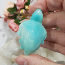 Load image into Gallery viewer, TURTLE Amazonite Crystal Carving Stone 50mm 6