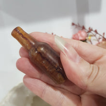 Load image into Gallery viewer, BEER BOTTLE Fluorite Crystal Carving Stone 60mm 3
