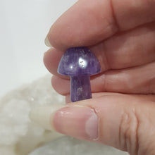 Load image into Gallery viewer, Mushroom Amethyst Crystal Carving Stone mini 20mm 2