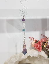 Load image into Gallery viewer, Sceptor-of-Clarity-crystal-energy-enhancer-Fluorite-stone-suncatcher-