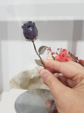 Load image into Gallery viewer, ROSE FLOWER Chevron Amethyst Crystal Carving Stone 150mm 1