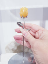 Load image into Gallery viewer, ROSE FLOWER Orange Calcite Crystal Carving Stone 150mm 1