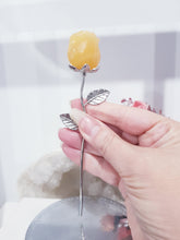 Load image into Gallery viewer, ROSE FLOWER Orange Calcite Crystal Carving Stone 150mm 1