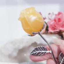 Load image into Gallery viewer, ROSE FLOWER Orange Calcite Crystal Carving Stone 150mm 1