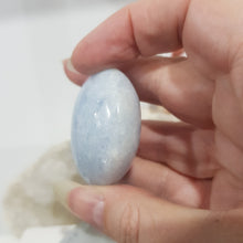 Load image into Gallery viewer, Celestite Palm Stone Crystal Carving 45mm 1