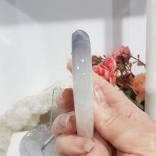 Load image into Gallery viewer, Heart Blue Agate Crystal Carving on Stand Stone 95mm 2 DRUZY