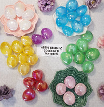 Load image into Gallery viewer, Titanium Aura Quartz Red Crystal Tumble Stone 25mm - 30mm