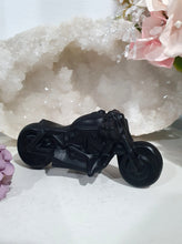 Load image into Gallery viewer, Motorbike Motor Cycle Black Obsidian Crystal Carving Stone.
INSPIRES PROTECTION AND BALANCE
Beautiful polished Black Obsidian Motorbike Crystal Carving Stone. Great Gift for any collector or Motorbike enthusiast
