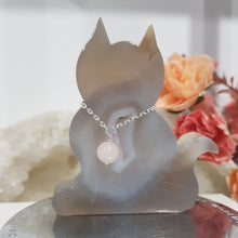 Load image into Gallery viewer, Cat-Agate-Crystal-Carving-Stone-with-Rose-Quartz-collar-Moonlight-Crystals-Australia