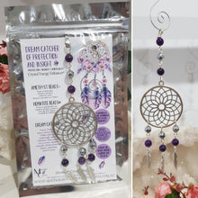 Load image into Gallery viewer, The-Dream-Catcher-of-Insight-and-Protection-Amethyst-Crystal-Energy-Enhancer-Suncatcher-Ornament-Hanger-Amethyst-Gemstone-Healing-Moonlight-Crystals-Australia