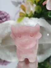 Load image into Gallery viewer, Highland Cow Pink Opal Crystal Carving Stone | Inspires Compassion and Peace
Gorgeous cute Pink Opal Highland Cow Crystal Carving Stone.