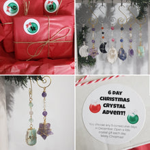 Load image into Gallery viewer, ADVENT CALENDAR 12 DAY - PETITE SIZE - Crystal Christmas Tree Ornaments / Energy Enhancers