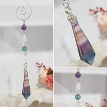 Load image into Gallery viewer, Sceptor-of-Clarity-crystal-energy-enhancer-Fluorite-stone-suncatcher-