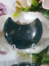 Load image into Gallery viewer, Moon Moss Agate Crystal Carving Stone on Stand 50mm | Inspires Tranquility and Grounding
