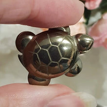 Load image into Gallery viewer, turtle-pyrite-animal-crystal-carving