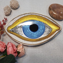 Load image into Gallery viewer, Evil Eye Trinket Dish Bowl Plate 150mm ABSOLUTELY STUNNING!