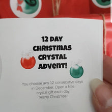Load image into Gallery viewer, ADVENT CALENDAR 12 DAY - LARGE SIZE - Crystal Christmas Tree Ornaments / Energy Enhancers