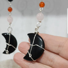 Load image into Gallery viewer, Lunar-Love-Manifestor-Crystal-Energy-Enhancer-Hanger-Ornament-Sun catcher-Moonlight-Crystals-Australia-Home-of-the-fully-constructed-gemstone-crystal-energy-enhancer©