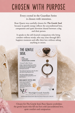 Load image into Gallery viewer, "THE GENTLE SOUL" Crystal Collar Charm Rose Quartz Dog Tag Key ring Bone Crystal Carving | Love, Compassion, Unconditional Devotion
LOVE | COMPASSION | UNCONDITIONAL DEVOTION
"For the companions who comfort without words, love without limits and stasy close through life's happiest and hardest moments.
Every gentle nuzzle, quiet cuddle and loving glance is a reminder that the softest souls often bring the greatest comfort. Their quiet devotion leaves paw prints on our hearts that last a
