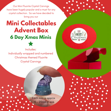 Load image into Gallery viewer, ADVENT CALENDAR 6 DAY mini fluorite CHRISTMAS Crystal Carvings XMAS MINIS ONLY