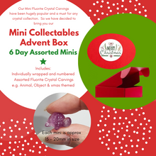 Load image into Gallery viewer, ADVENT CALENDAR 6 DAY mini fluorite ASSORTED Crystal Carvings xmas