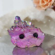 Load image into Gallery viewer, crystal-creature-titanium-aura-quartz-carving-stone