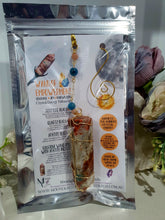 Load image into Gallery viewer, Beautiful Sunstone crystal tower beaded with apatite, sunstone and quartz suncatcher. inspires courage, joy and knowledge. Beautiful gift for any crystal lover. Hang in your room or space.