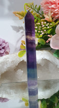 Load image into Gallery viewer, Fluorite WAND tower point Crystal Carving Stone
Inspires stability and grounding
Beautiful Fluorite Wand /Tower. Colours are just lovely