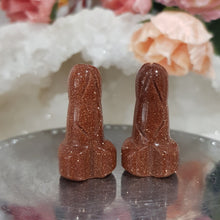 Load image into Gallery viewer, Peen-Crystal-Carving-Goldstone-Peen-Doodle-Crystal-Carvings-Australia-Moonlight-Crystals-Australia