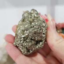 Load image into Gallery viewer, pyrite-crystal-cluster-raw-specimen-stone