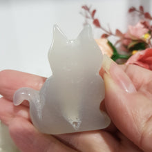 Load image into Gallery viewer, Cat Agate Crystal Carving Stone 50mm 8 DRUZY!