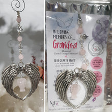 Load image into Gallery viewer, Memorial-Angel-Wings-Rose-Quartz-Crystal-Energy-Enhancer-Ornament-Suncatcher-Hanger-Moonlight-Crystals-Australia