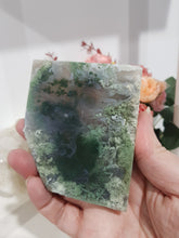 Load image into Gallery viewer, Moss-Agate-Slab-on-Stand-Crystal-Stone-Moonlight-Crystals-Australia