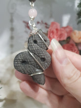 Load image into Gallery viewer, Serpent-of-Transformation-Energy-Black-Obsidian-Snake-Stone-Crystal-Energy-Enhancer-Hanger-ornament-suncatcher