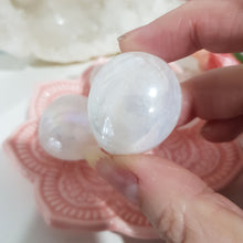 Load image into Gallery viewer, Titanium Aura Quartz White Crystal Tumble Stone 25mm - 30mm