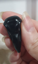 Load image into Gallery viewer, Raven Crow Skull Black Obsidian Crystal Carving Stone.
Protection and Balance
Beautiful polished Black Obsidian Raven / Crow Skull Crystal Carving Stone. Inspires Protection and Balance