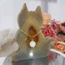 Load image into Gallery viewer, Cat-Agate-Crystal-Carving-Stone-with-Moonstone-collar-Necklace-Moonlight-Crystals-Australia