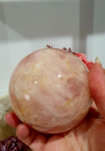 Load image into Gallery viewer, Lovely polished Quartz Diamond Crystal Carving on Rose Gold stand. Quartz Stone. This has been discounted due to a crack in diamond.