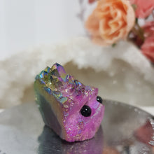 Load image into Gallery viewer, crystal-creature-titanium-aura-quartz-carving-stone
