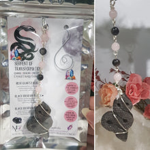 Load image into Gallery viewer, Serpent-of-Transformation-Energy-Black-Obsidian-Snake-Stone-Crystal-Energy-Enhancer-Hanger-ornament-suncatcher