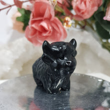 Load image into Gallery viewer, Highland Cow Black Obsidian Crystal Carving Stone 40mm 1