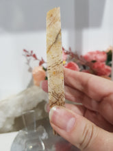 Load image into Gallery viewer, Pink Amethyst / Flower Agate Crystal Slab on Stand Stone 100mm 12