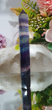 Load image into Gallery viewer, Fluorite WAND tower point Crystal Carving Stone
Inspires stability and grounding
Beautiful Fluorite Wand /Tower. Colours are just lovely