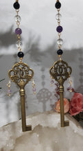 Load image into Gallery viewer, MAGICKAL KEY OF PROTECTION - PROTECTION | WISDOM | SPIRITUALITY - Brass Key Crystal Energy Enhancer© / Hanger / Ornament / Sun Catcher 200mm